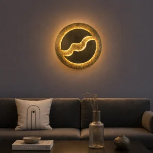MODERN GOLD FOIL LED WALL LIGHT