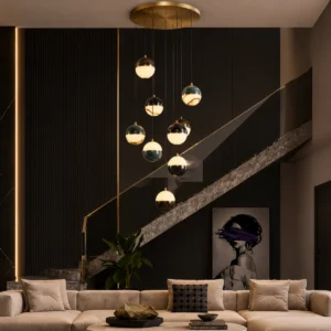 ORBIT MARBLE CLUSTER PENDANT LIGHT