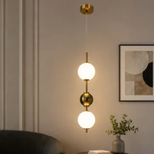 ANTIQUE BRASS TRIPLE GLOBE LED PENDANT LIGHT
