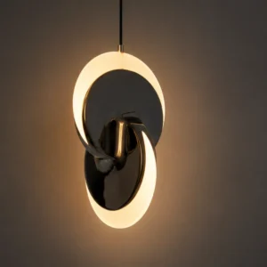 BLACK NICKEL RING LED PENDANT LIGHT