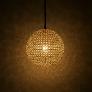 CLEO GOLD TEXTURED SPHERE PENDANT LIGHT