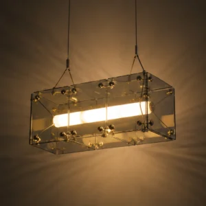 DUKE CLEAR SMOKY GLASS LINEAR PENDANT LIGHT
