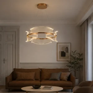 MODERN FRENCH GOLD ARTISTIC LED CHANDELIER