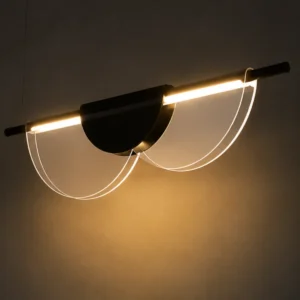 TIXI MATTE BLACK DARK BLUE ACRYLIC PENDANT LIGHT