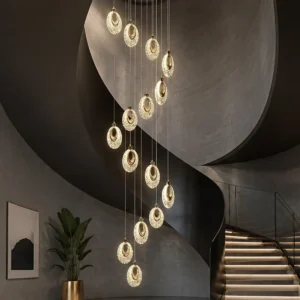 CIRCULAR CASCADING ACRYLIC LED CHANDELIER
