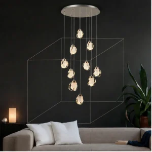 CRYSTAL CASCADE PENDANT LIGHT