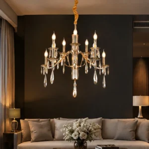 FRENCH GOLD CRYSTAL CHANDELIER