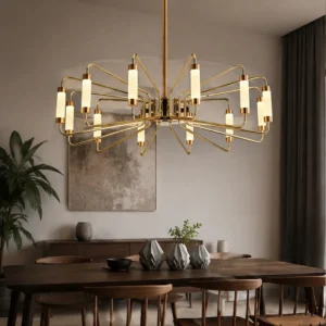 MODERN FRENCH GOLD LED CHANDELIER