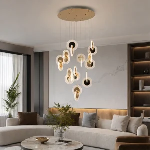 MODERN RING CASCADING LED PENDANT LIGHT