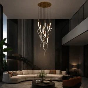 TWISTED SPIRAL GLASS LED PENDANT LIGHT